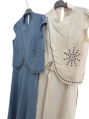 Conjunto tachas lino