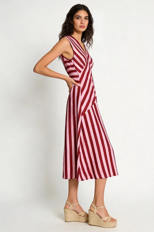 Vestido rayita pink