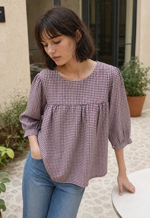 Blusa teen cuadros