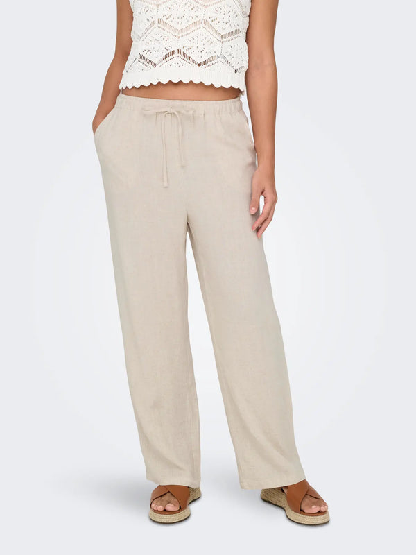 Pantalon lino Only