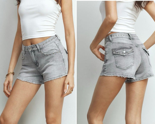 Short tachas gris