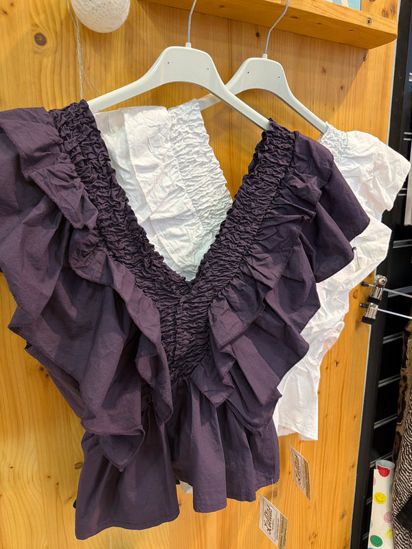 Blusa top fruncida