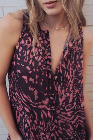 vestido volantes estampado-B7300