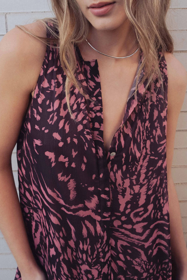 vestido volantes estampado-B7300