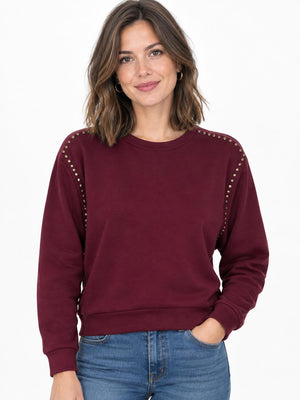 Sudadera tacto tachas
