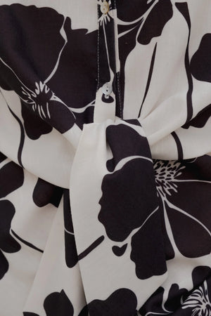 Camisa nudo estampada