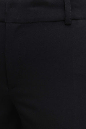 Pantalón recto tiro bajo negro