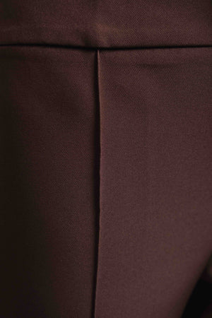 Pantalón recto tiro bajo marrón