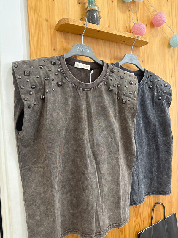 Camiseta tachas shine