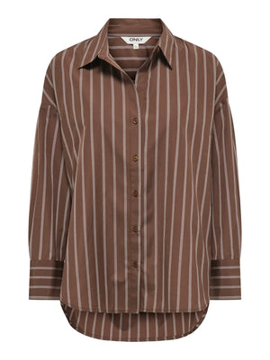 Camisa raya marron