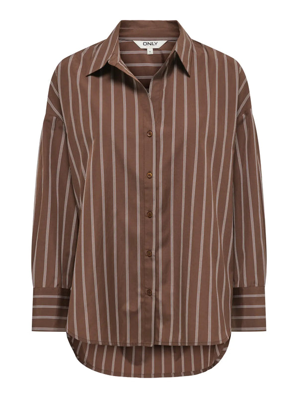 Camisa raya marron