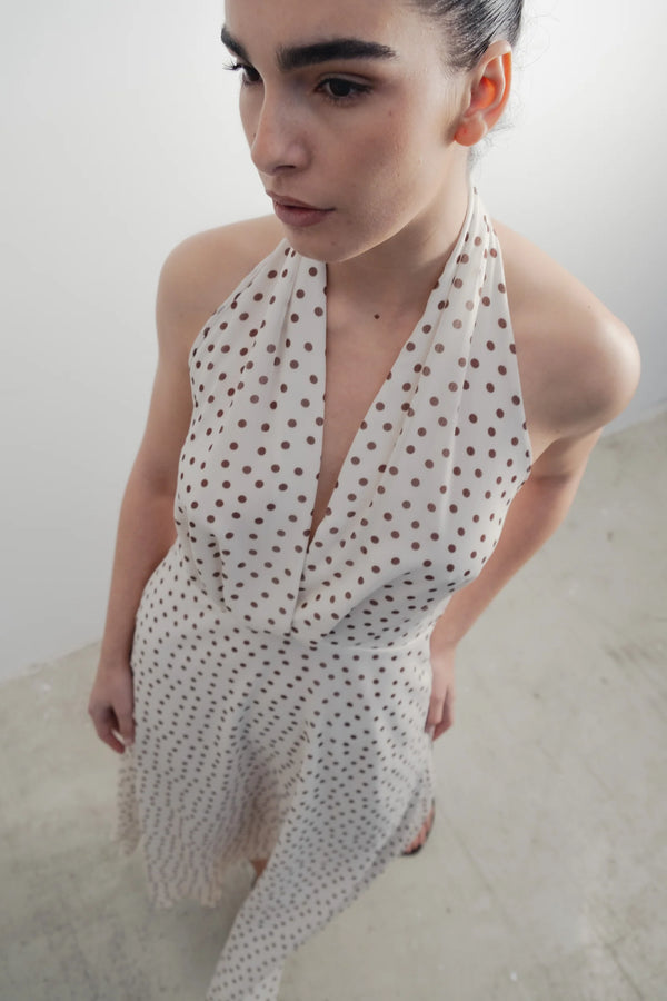 Vestido midi lunares Emarola