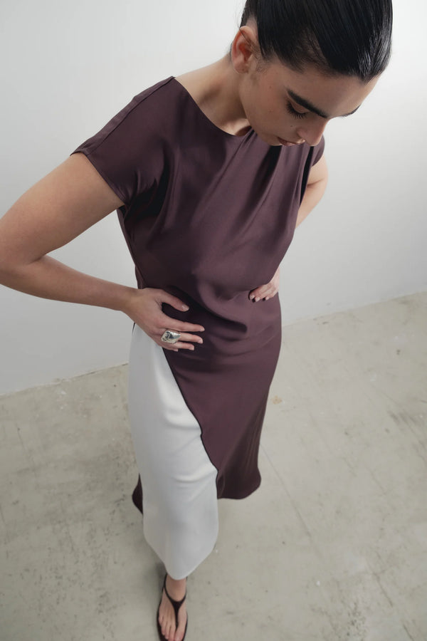 Vestido midi combi